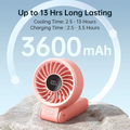 JISULIFE Portable Handheld Fan with LED Display,5 Speeds,5000mAh,150°Folded,3-IN-1 Hand/Desk/Neck Multifunction Personal Fan