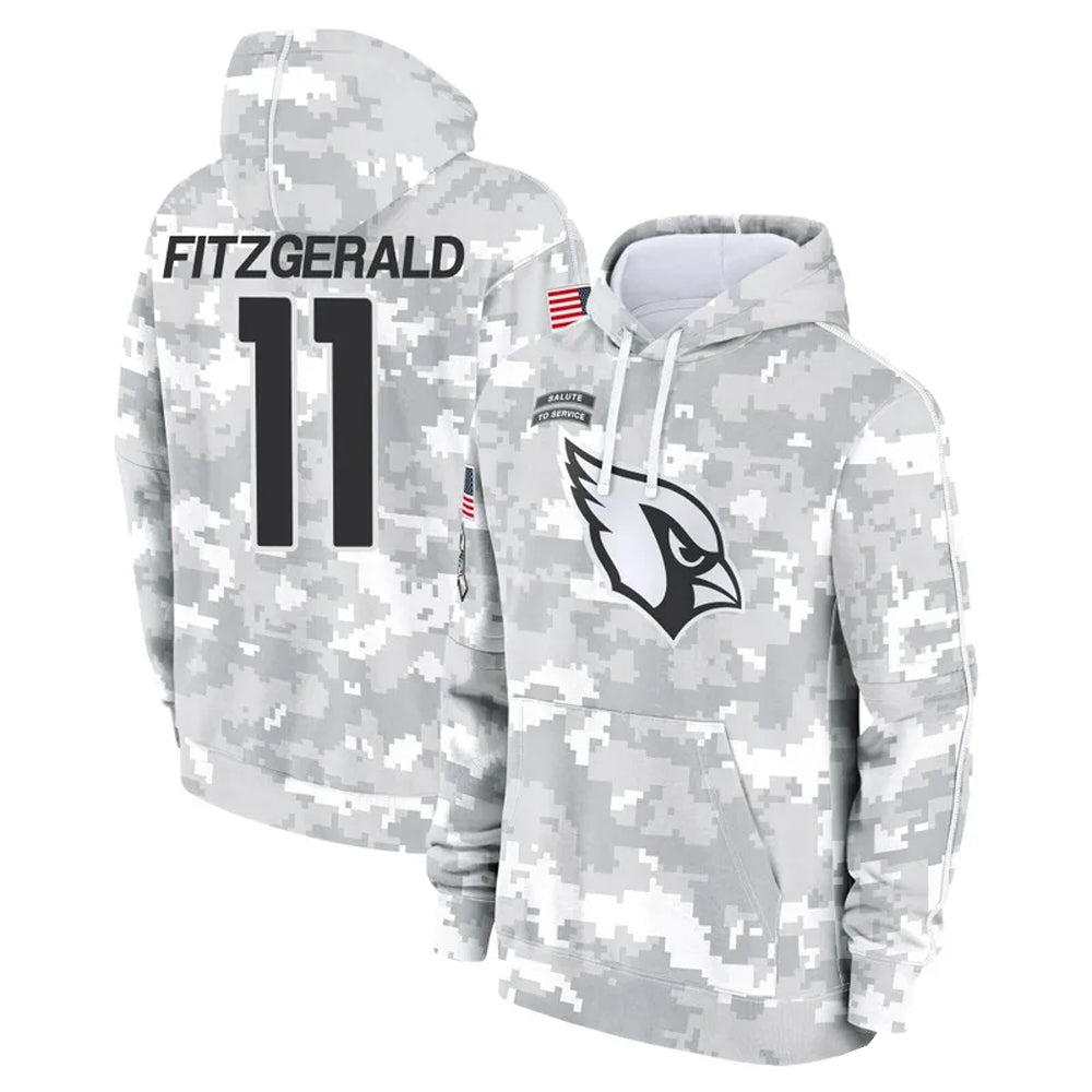 My Store A.Cardinals #11 Larry Fitzgerald Player Arctic Camo Salute to Service Limited Hoodie Stitched Jerseys