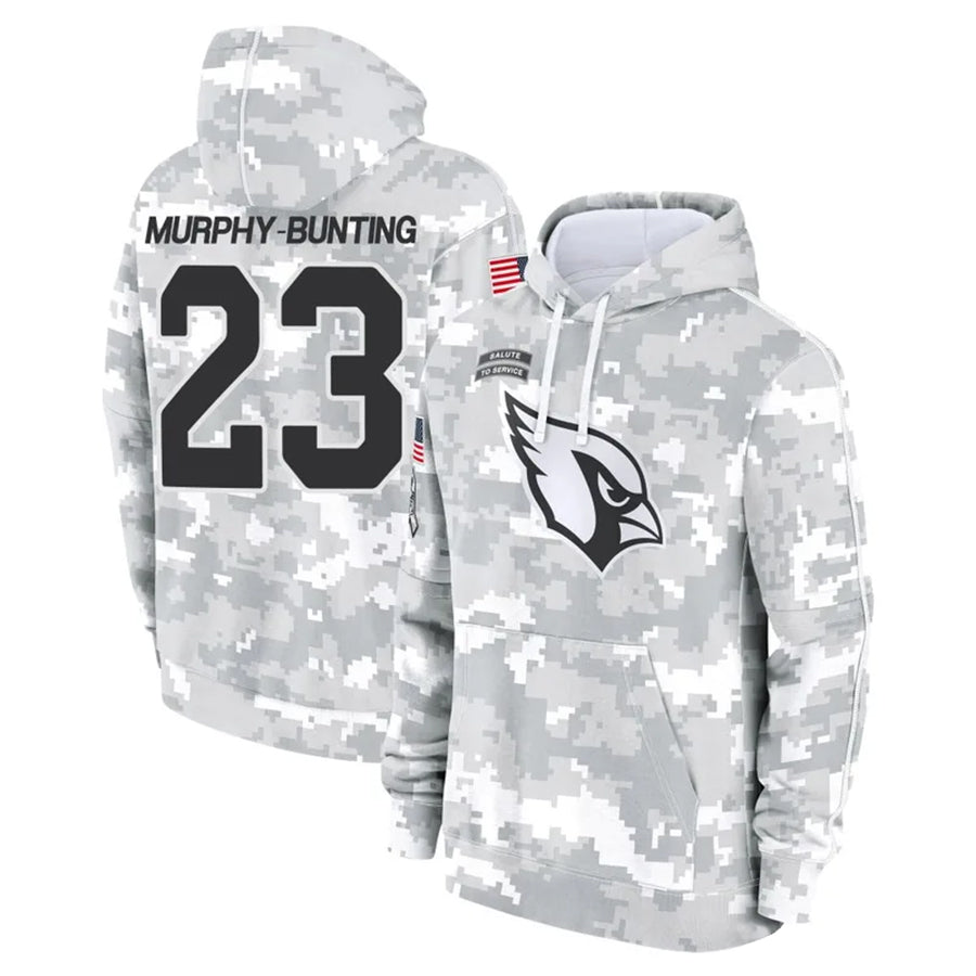 My Store A.Cardinals #23 Sean Murphy-Bunting Player Camo Salute to Service Hoodies Stitched Jerseys