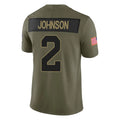 My Store A.Cardinals #2 Will Johnson Player Olive Salute To Service Limited Home Game Stitched Jerseys