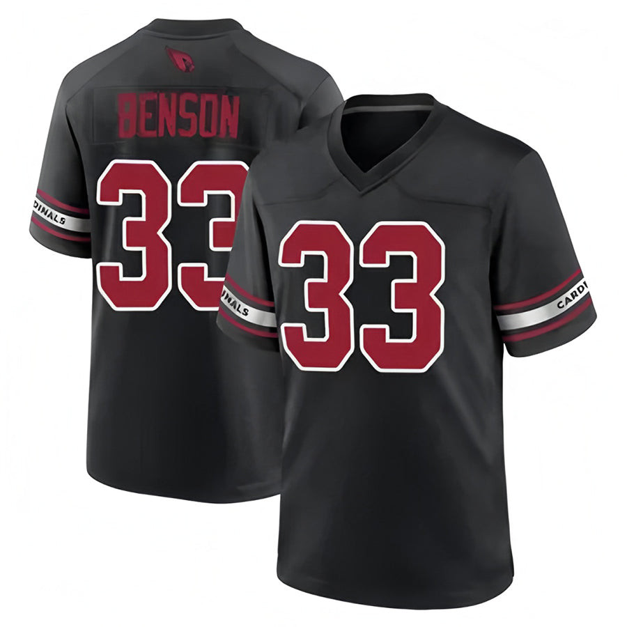 My Store A.Cardinals #33 Trey Benson Player Black Home Game Stitched Jerseys