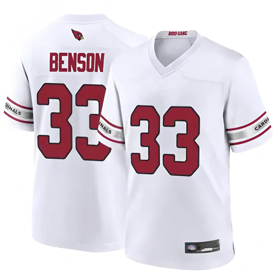 My Store A.Cardinals #33 Trey Benson Player White Game Home Stitched Jerseys