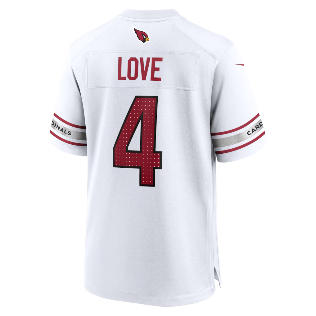 My Store A.Cardinals #4 Jeremiyah Love White Game Player Stitched Jerseys