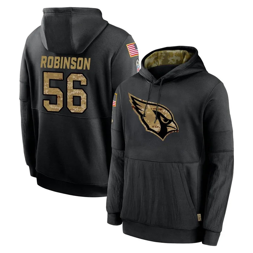 My Store A.Cardinals #56 Darius Robinson Player Black Salute to Service Sideline Performance Pullover Hoodies Home Game Stitched Jerseys