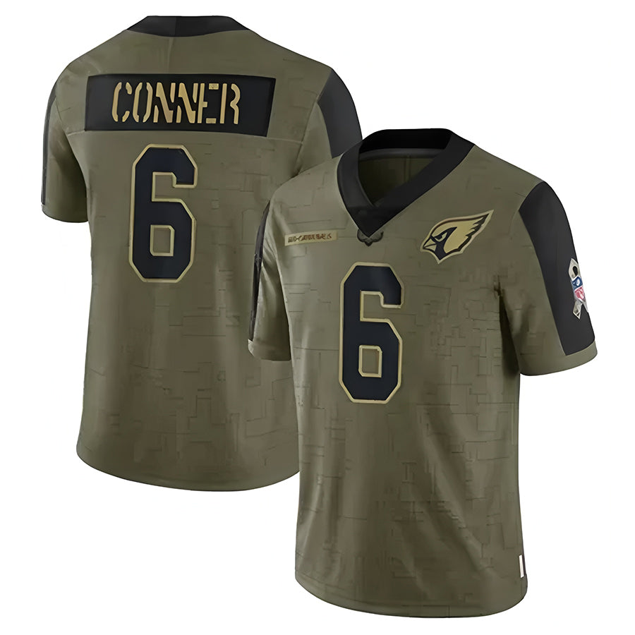 My Store A.Cardinals #6 James Conner Player Olive Salute To Service Limited Football Jerseys