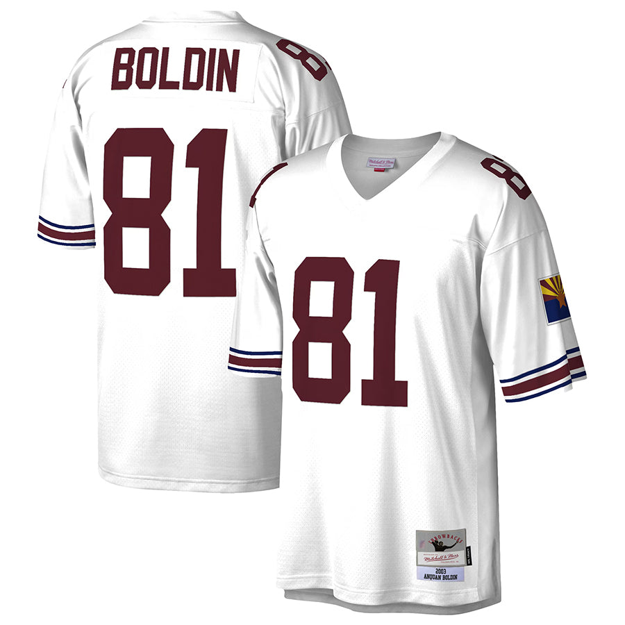 My Store A.Cardinals #81 Anquan Boldin Player Mitchell & Ness White Legacy Replica Stitched Jerseys