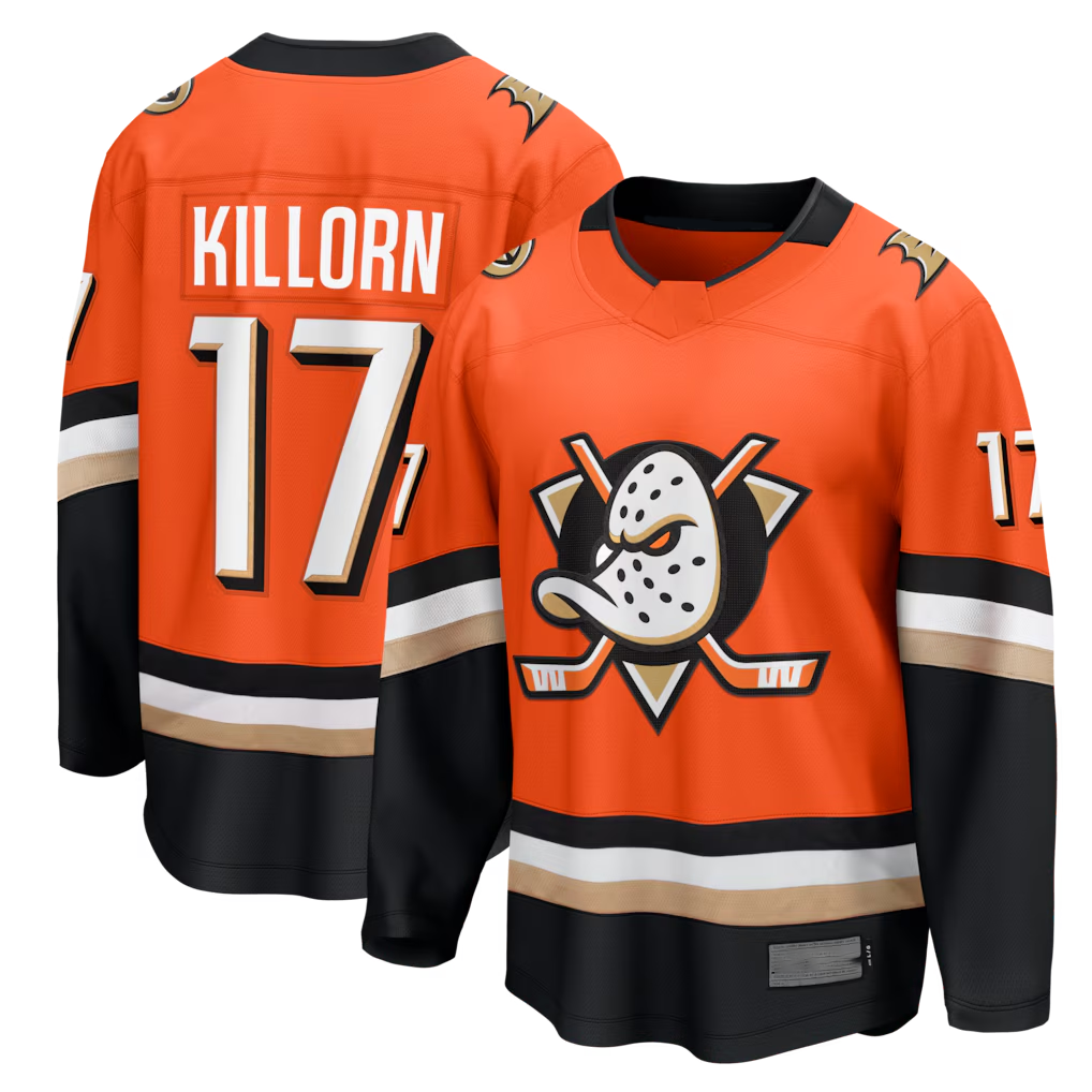 My Store A.Ducks #17 Alex Killorn Orange Home Breakaway Jerseys