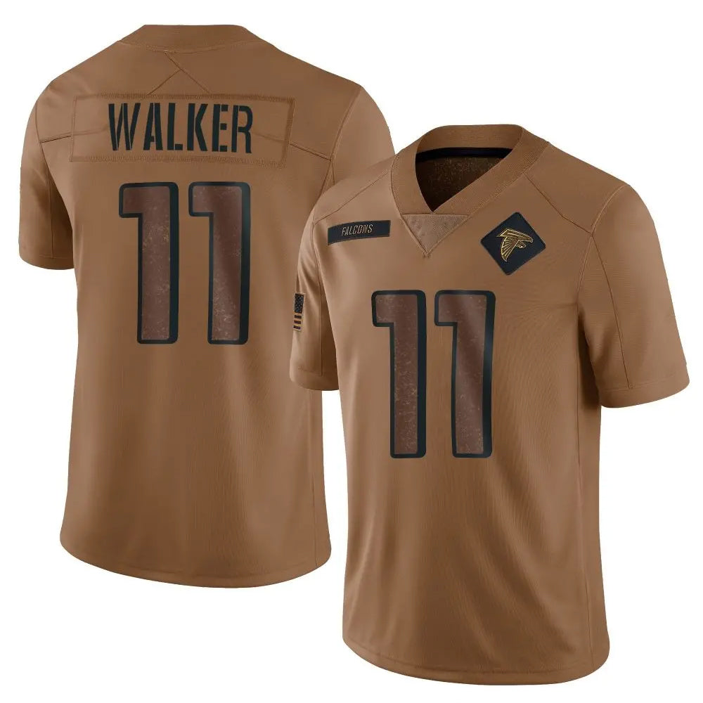 My Store A.Falcons #11 Jalon Walker Player Brown Salute To Service Limited Stitched Jerseys