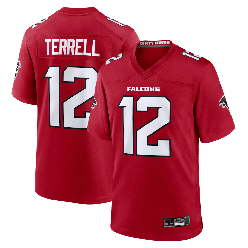 My Store A.Falcons #12 Avieon Terrell Red Game Stitched Jerseys
