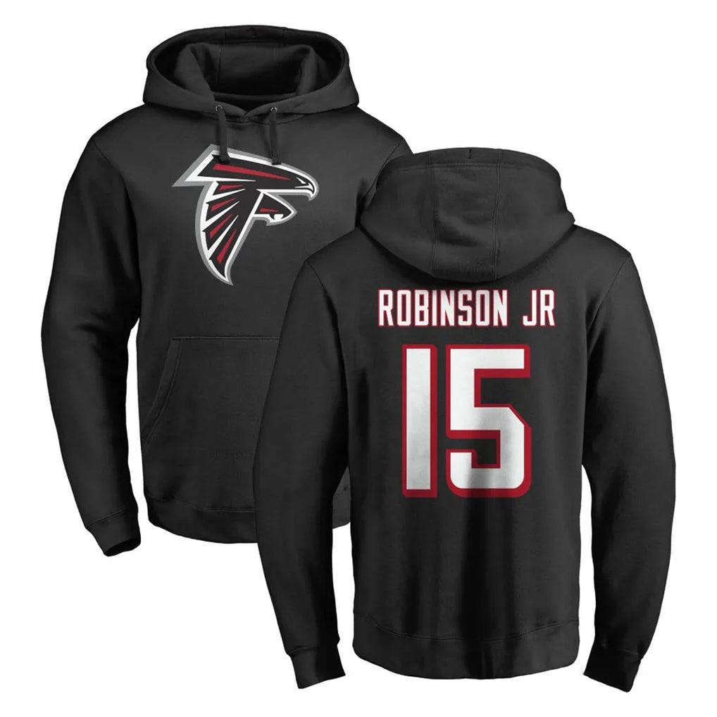 My Store A.Falcons #15 Brian Robinson Player Black LOGO Pullover Hoodies Home Game Stitched Jerseys