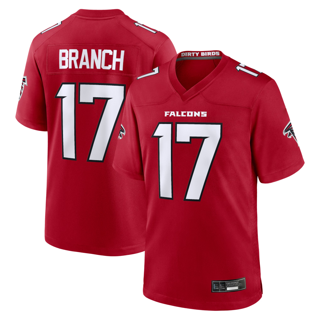 My Store A.Falcons #17 Zachariah Branch Red Team Game Stitched Jerseys