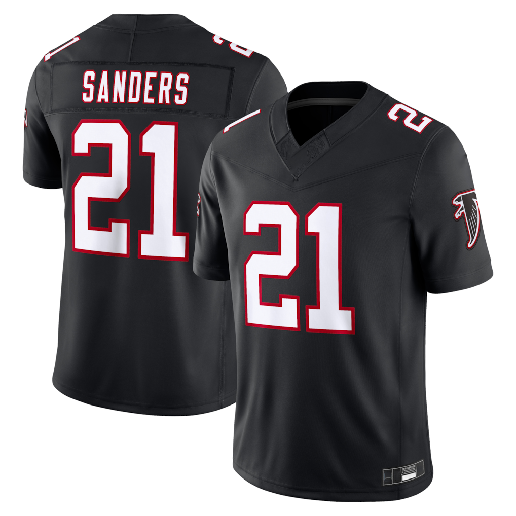 My Store A.Falcons #21 Deion Sanders Black Alternate Throwback Vapor F.U.S.E. Retired Limited Stitched Jerseys
