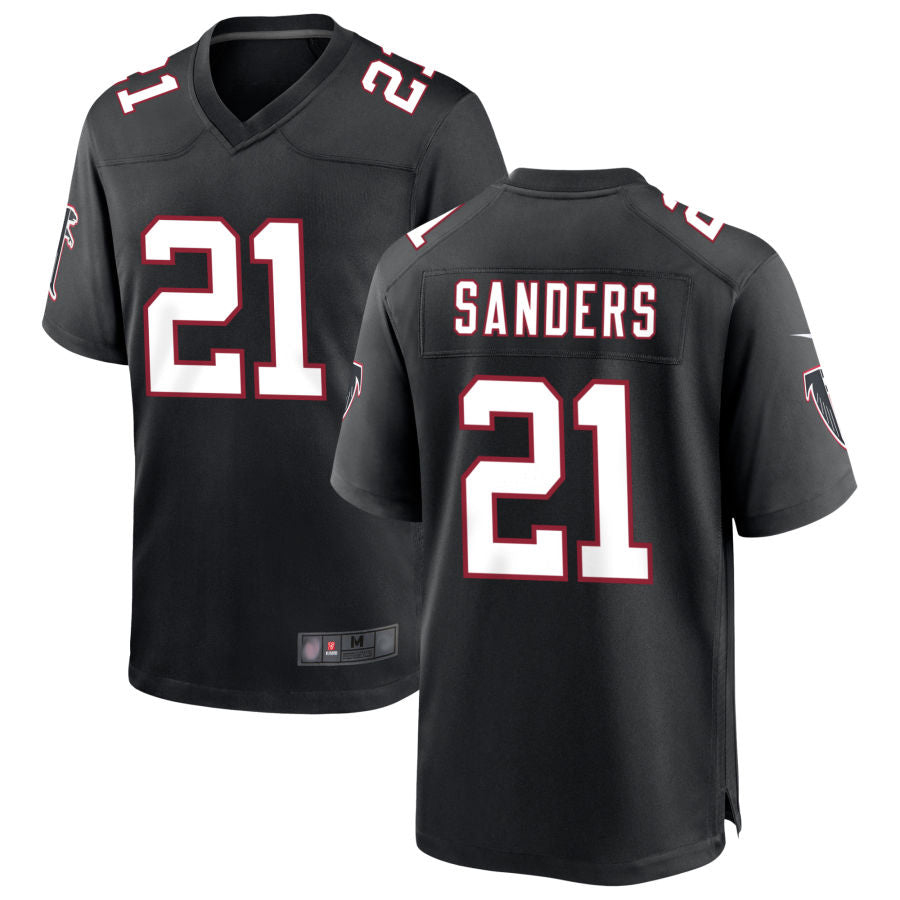 My Store A.Falcons #21 Deion Sanders Player Black Throwback Limited Stitched Jerseys