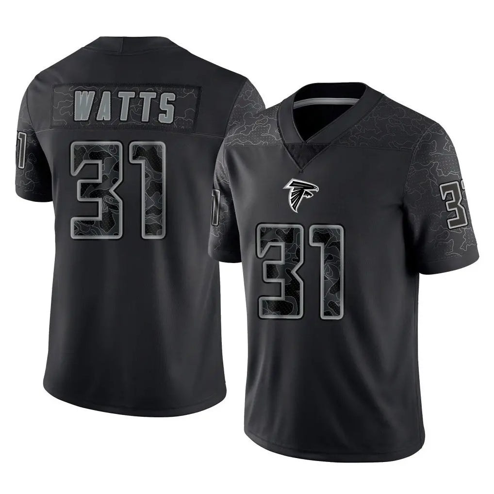 My Store A.Falcons #31 Xavier Watts Player Black RFLCTV Limited Game Stitched Jerseys