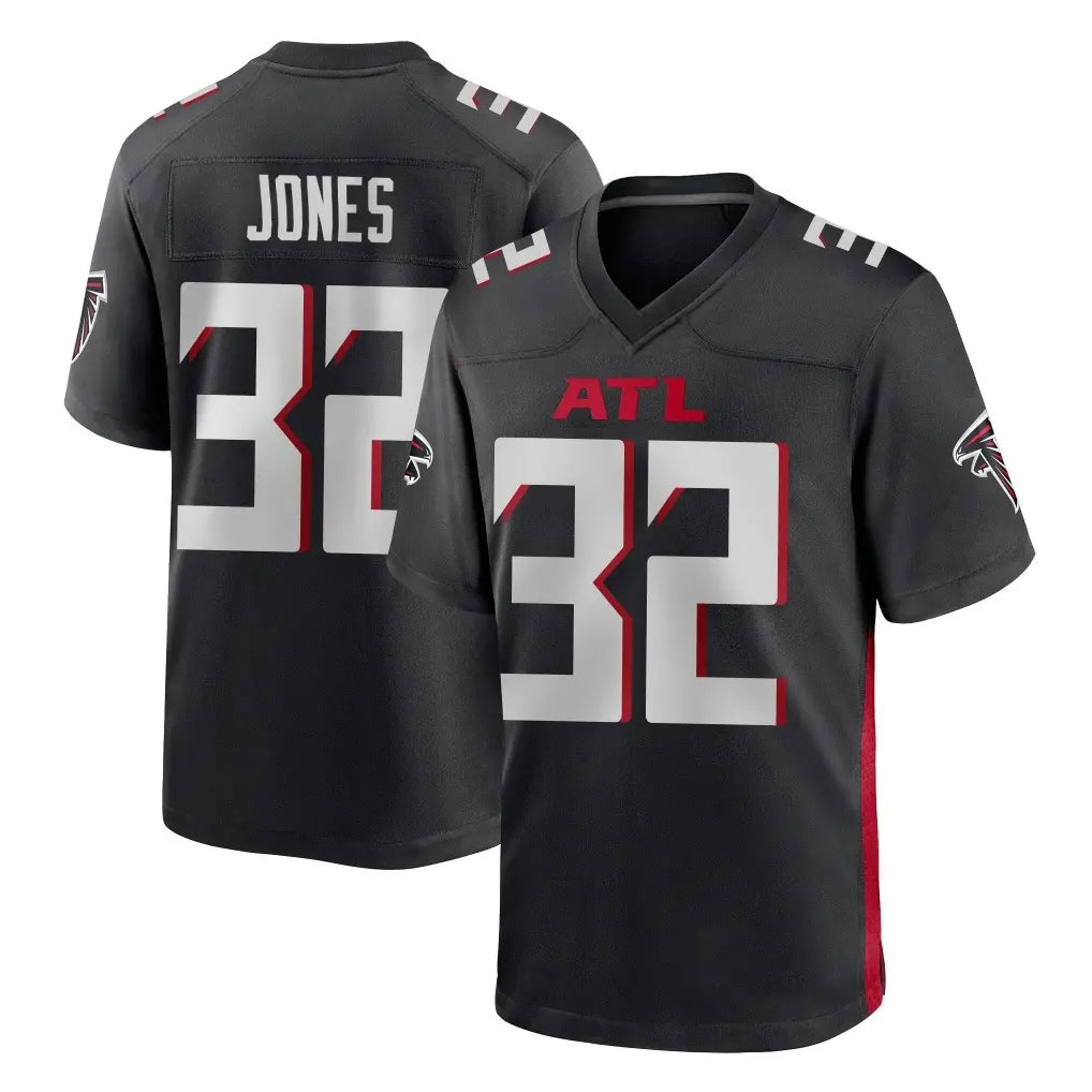 My Store A.Falcons #32 Cash Jones Player Black Home Game Stitched Jerseys