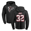 My Store A.Falcons #32 Cash Jones Player Black LOGO Pullover Hoodies Home Game Stitched Jerseys