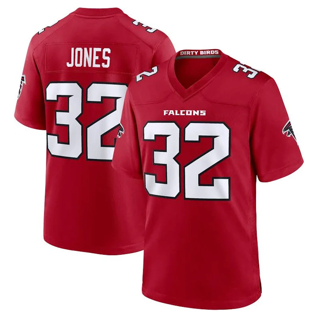 My Store A.Falcons #32 Cash Jones Player Red Team Color Home Game Stitched Jerseys