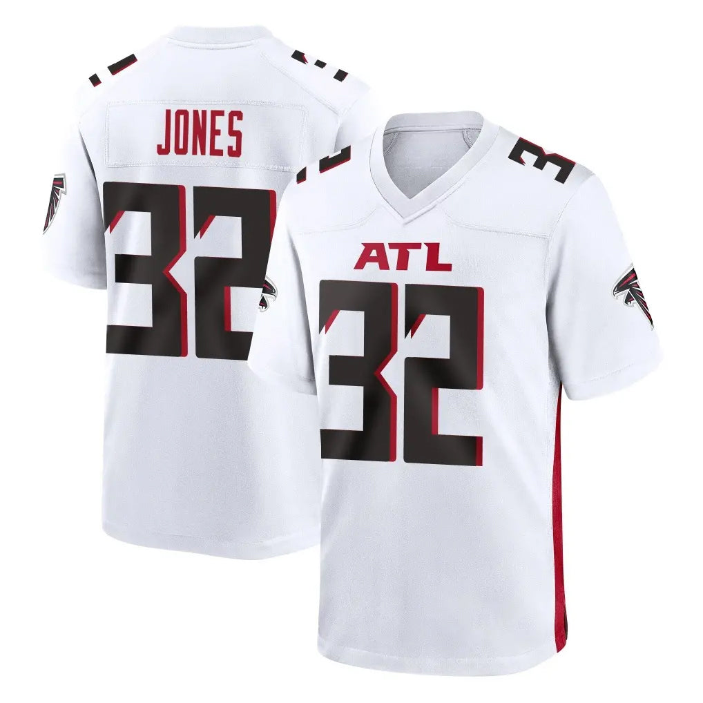 My Store A.Falcons #32 Cash Jones Player White Home Game Stitched Jerseys