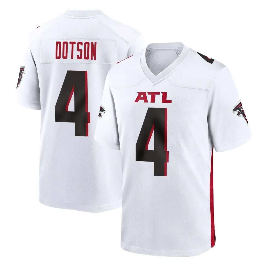 My Store A.Falcons #4 Jahan Dotson Player White Home Game Stitched Jerseys