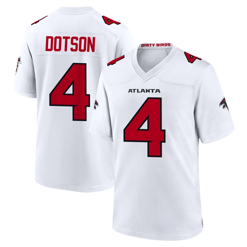 My Store A.Falcons #4 Jahan Dotson Player White Team Color Home Game Stitched Jerseys
