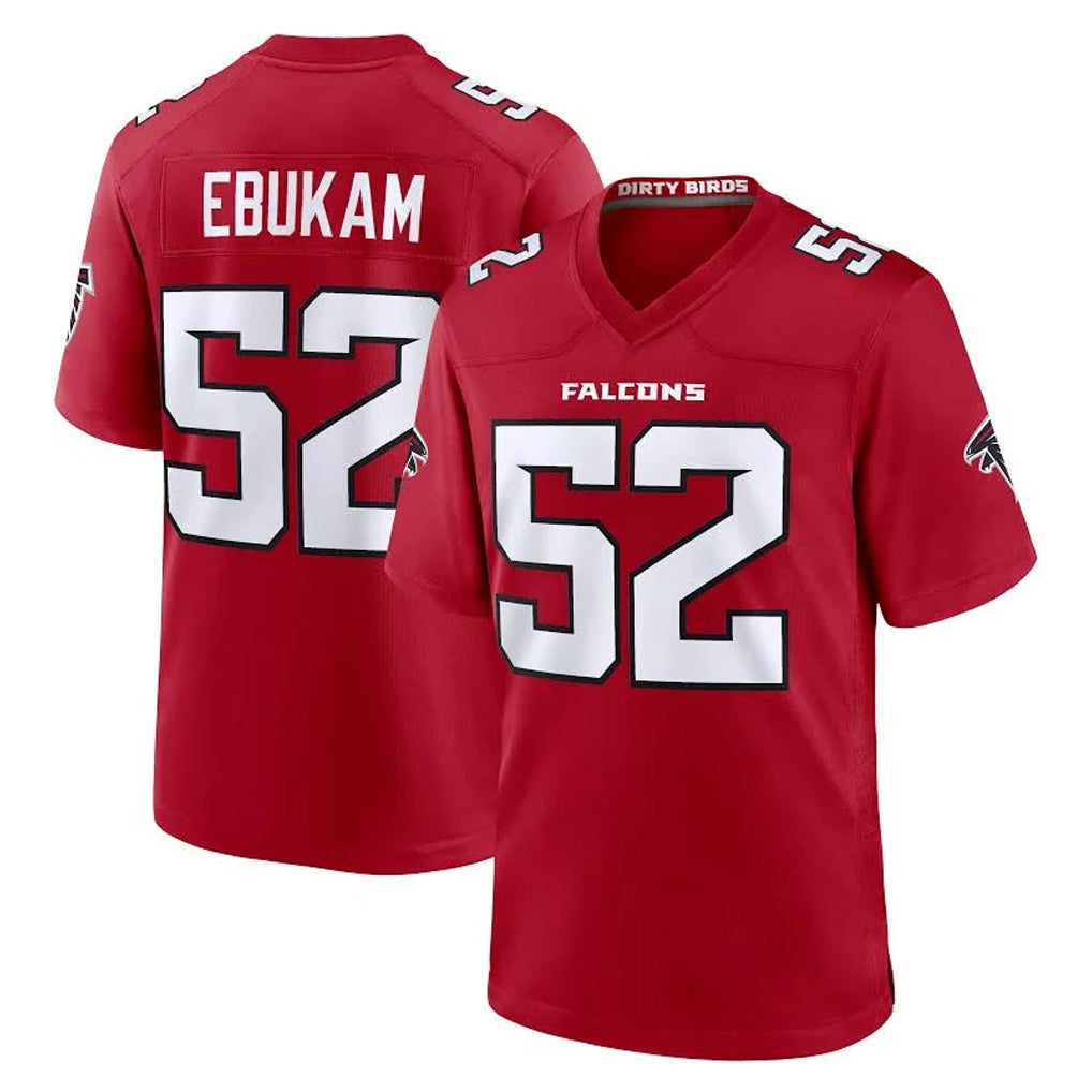 My Store A.Falcons #52 Samson Ebukam Player Red Team Color Home Game Stitched Jerseys
