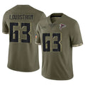 My Store A.Falcons #63 Chris Lindstrom Player Olive Salute To Service Limited Stitched Jerseys