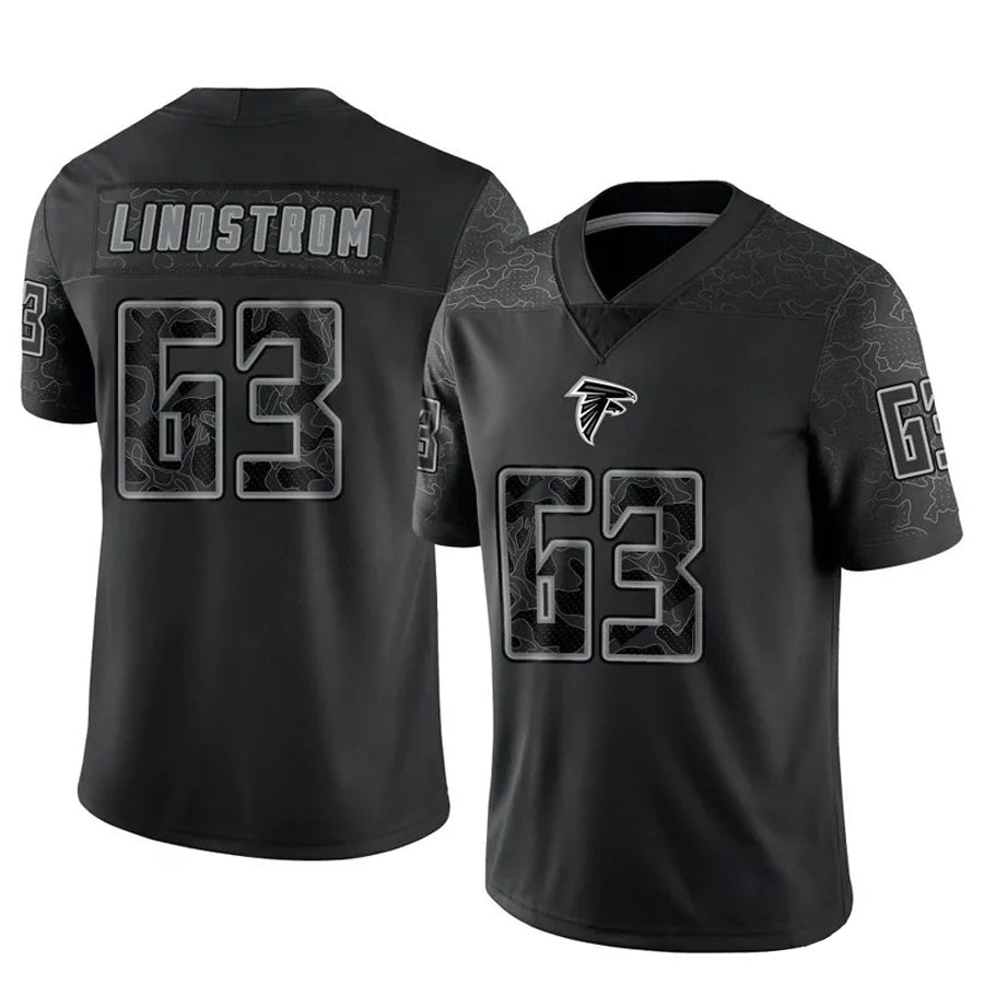My Store A.Falcons #63 Chris Lindstrom Player Black RFLCTV Limited Stitched Jerseys