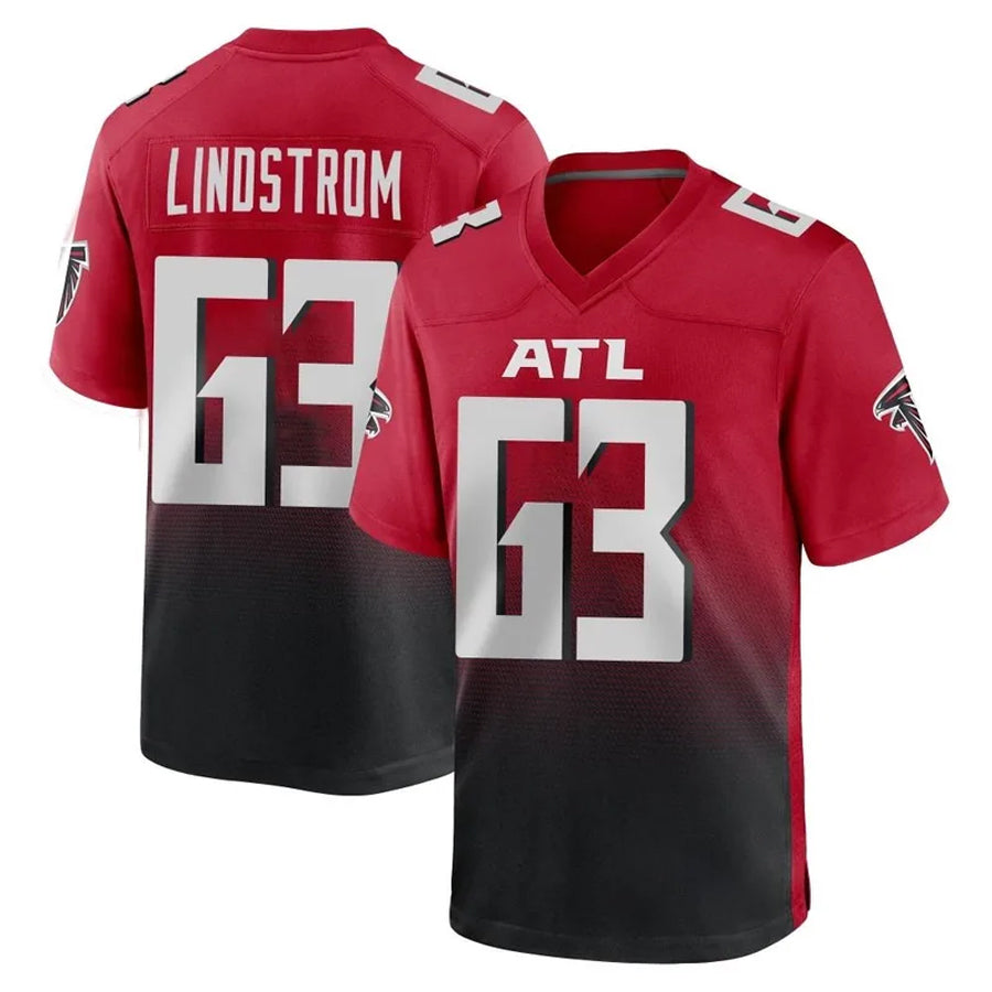 My Store A.Falcons #63 Chris Lindstrom Player Red Home Game Stitched Jerseys