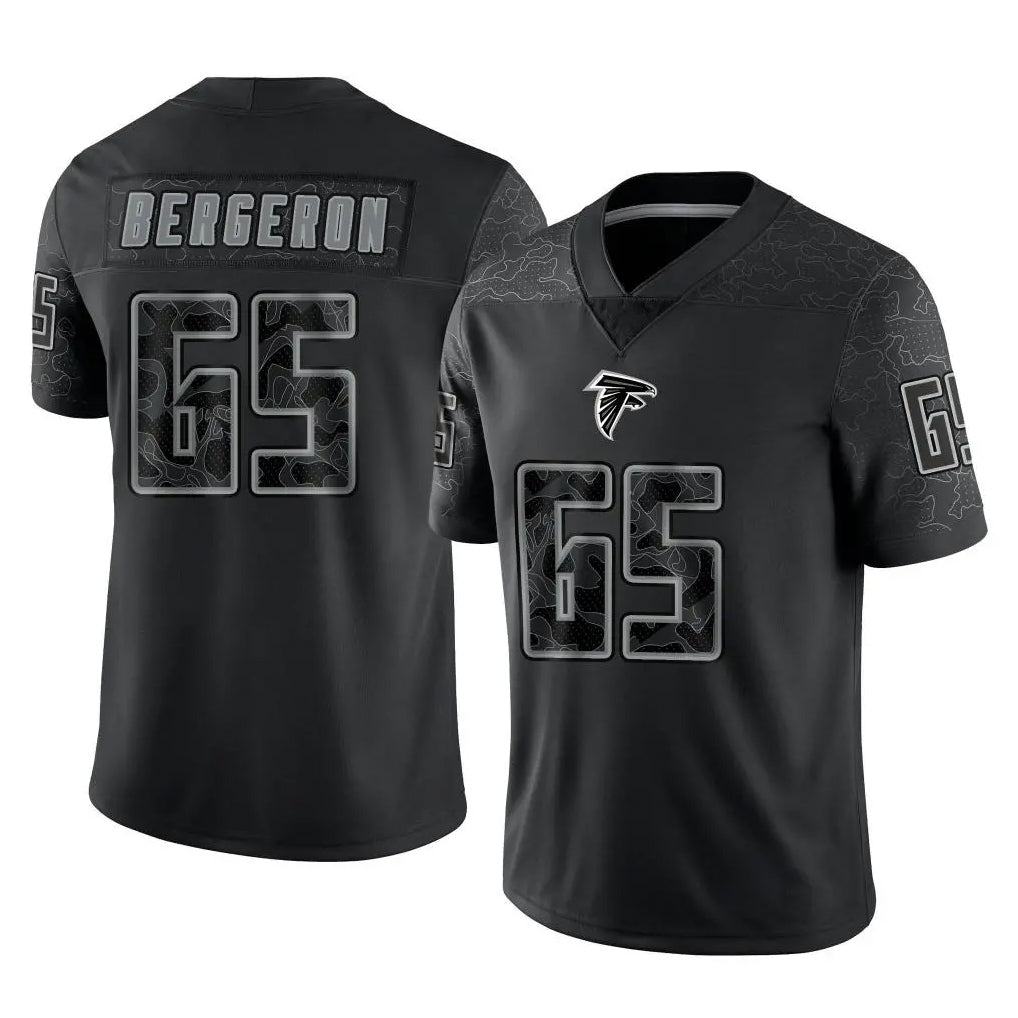 My Store A.Falcons #65 Matthew Bergeron Player Black RFLCTV Limited Game Stitched Jerseys