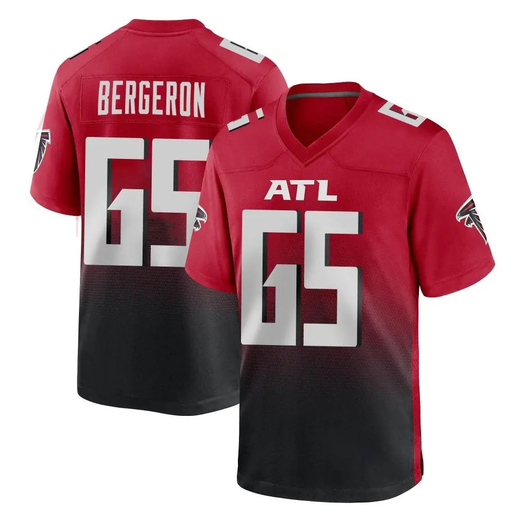 My Store A.Falcons #65 Matthew Bergeron Player Red Home Game Stitched Jerseys