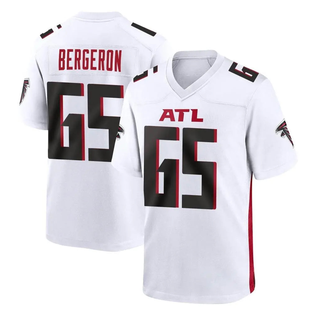 My Store A.Falcons #65 Matthew Bergeron Player White Home Game Stitched Jerseys