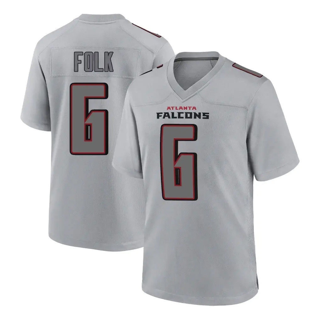 My Store A.Falcons #6 Nick Folk Player Gray Fashion Home Game Stitched Jerseys