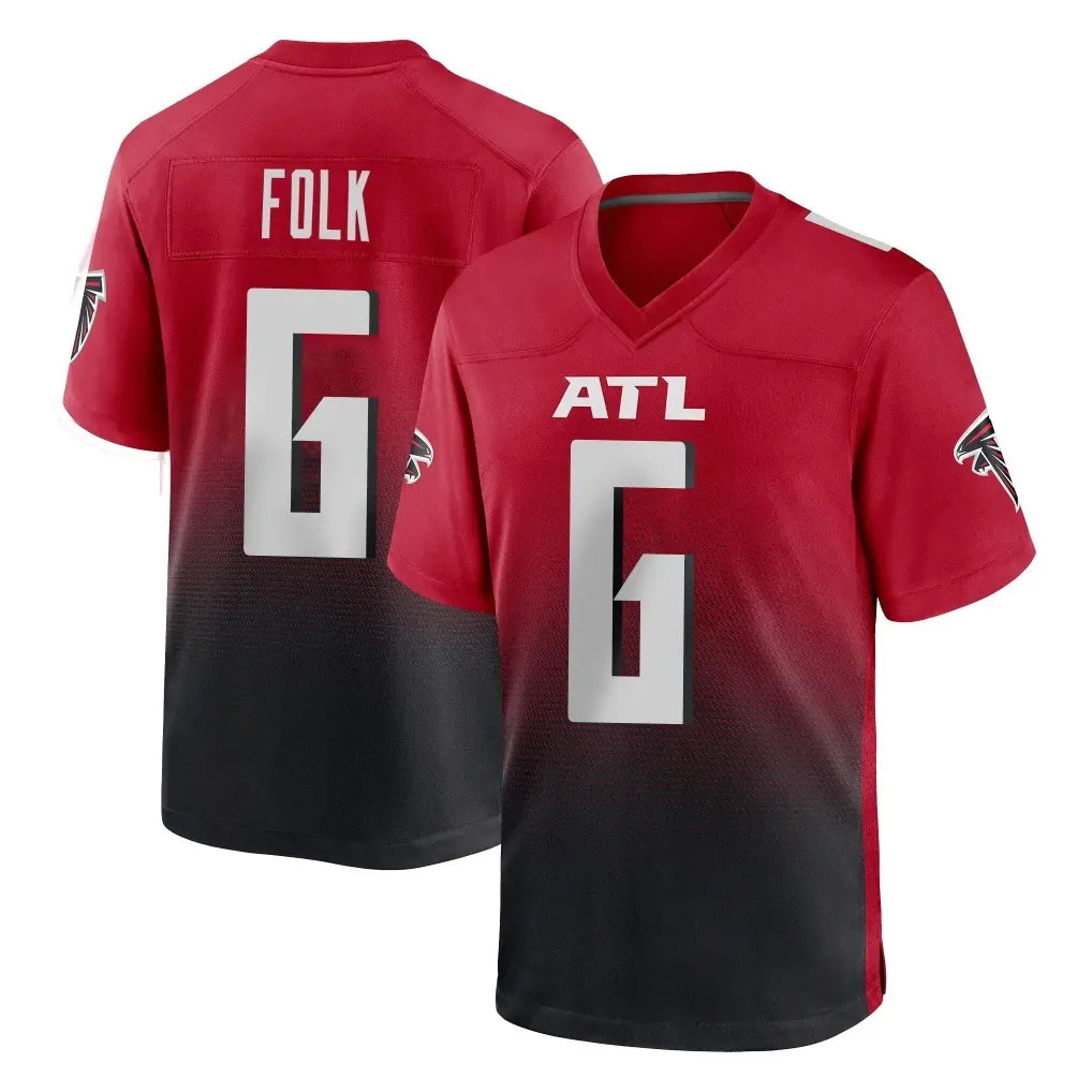 My Store A.Falcons #6 Nick Folk Player Red Home Game Stitched Jerseys