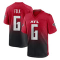 My Store A.Falcons #6 Nick Folk Player Red Home Game Stitched Jerseys