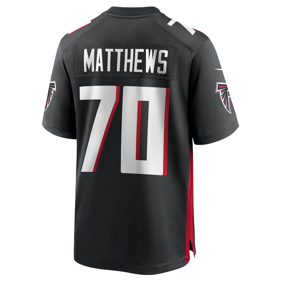 My Store A.Falcons #70 Jake Matthews Player Black Home Game Stitched Jerseys