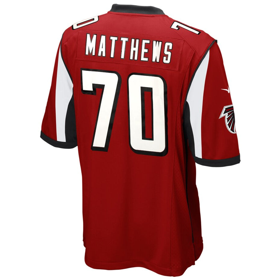 My Store A.Falcons #70 Jake Matthews Player Red Game Stitched Jerseys
