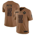 My Store A.Falcons #8 Kyle Pitts Sr. Player Brown Salute To Service Limited Stitched Jerseys