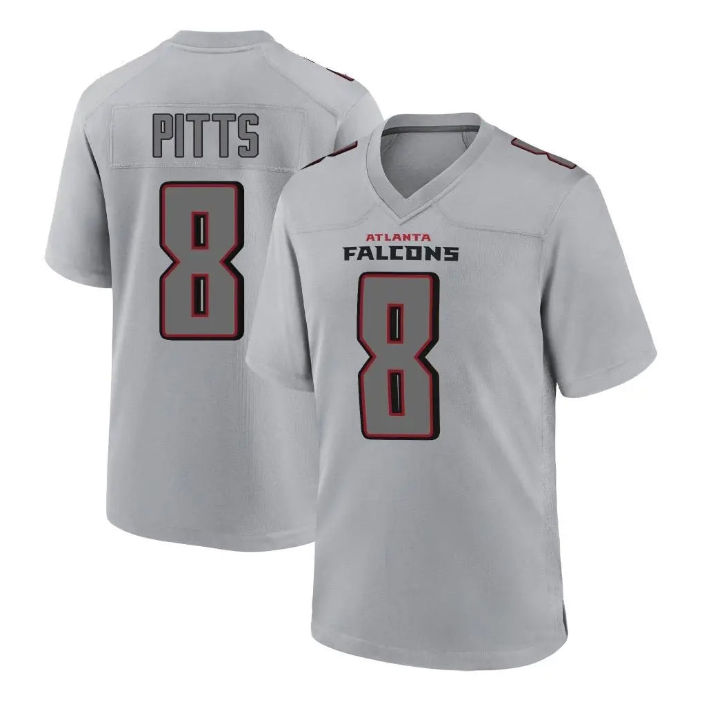 My Store A.Falcons #8 Kyle Pitts Sr. Player Gray Fashion Home Game Stitched Jerseys