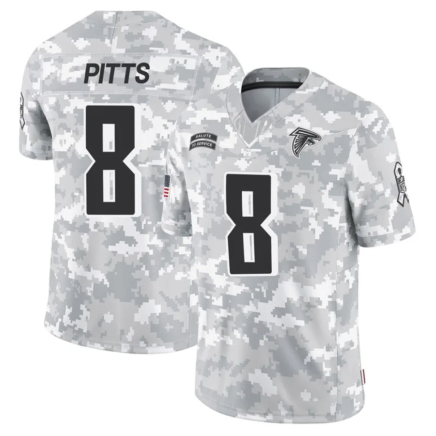 My Store A.Falcons #8 Kyle Pitts Player Arctic Camo Salute to Service Limited Stitched Jerseys