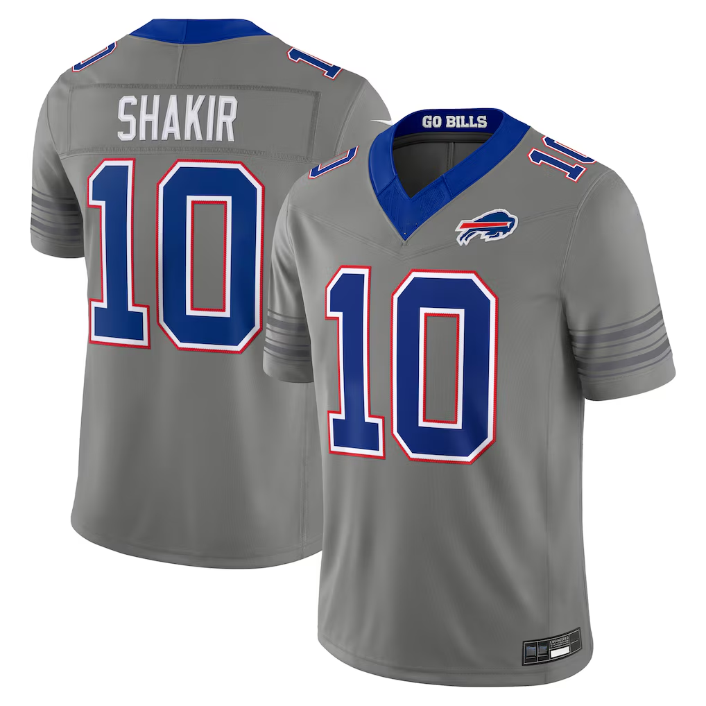 My Store B.Bills #10 Khalil Shakir Gray Nickel City Vapor F.U.S.E. Limited Stitched Jerseys
