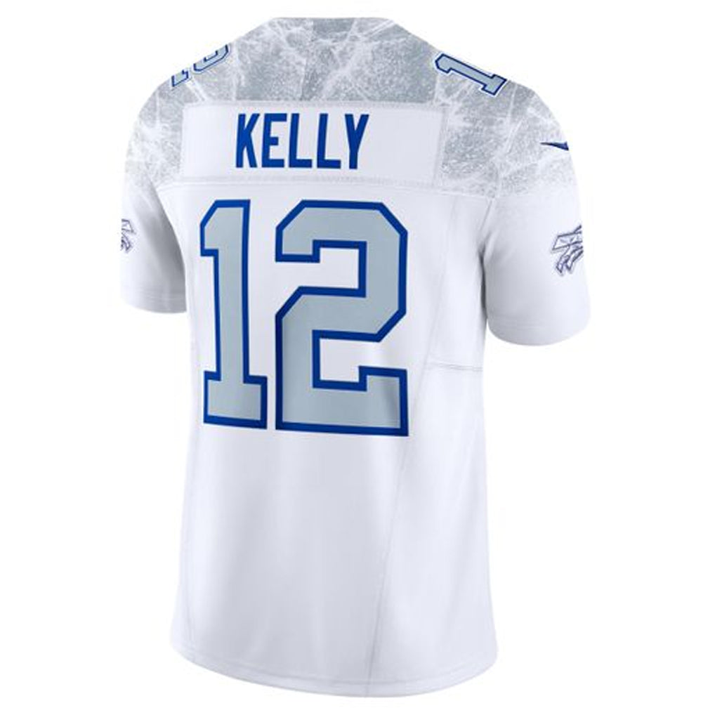 My Store B.Bills #12 Jim Kelly Player White Rivalries Collection Limited Football Jerseys