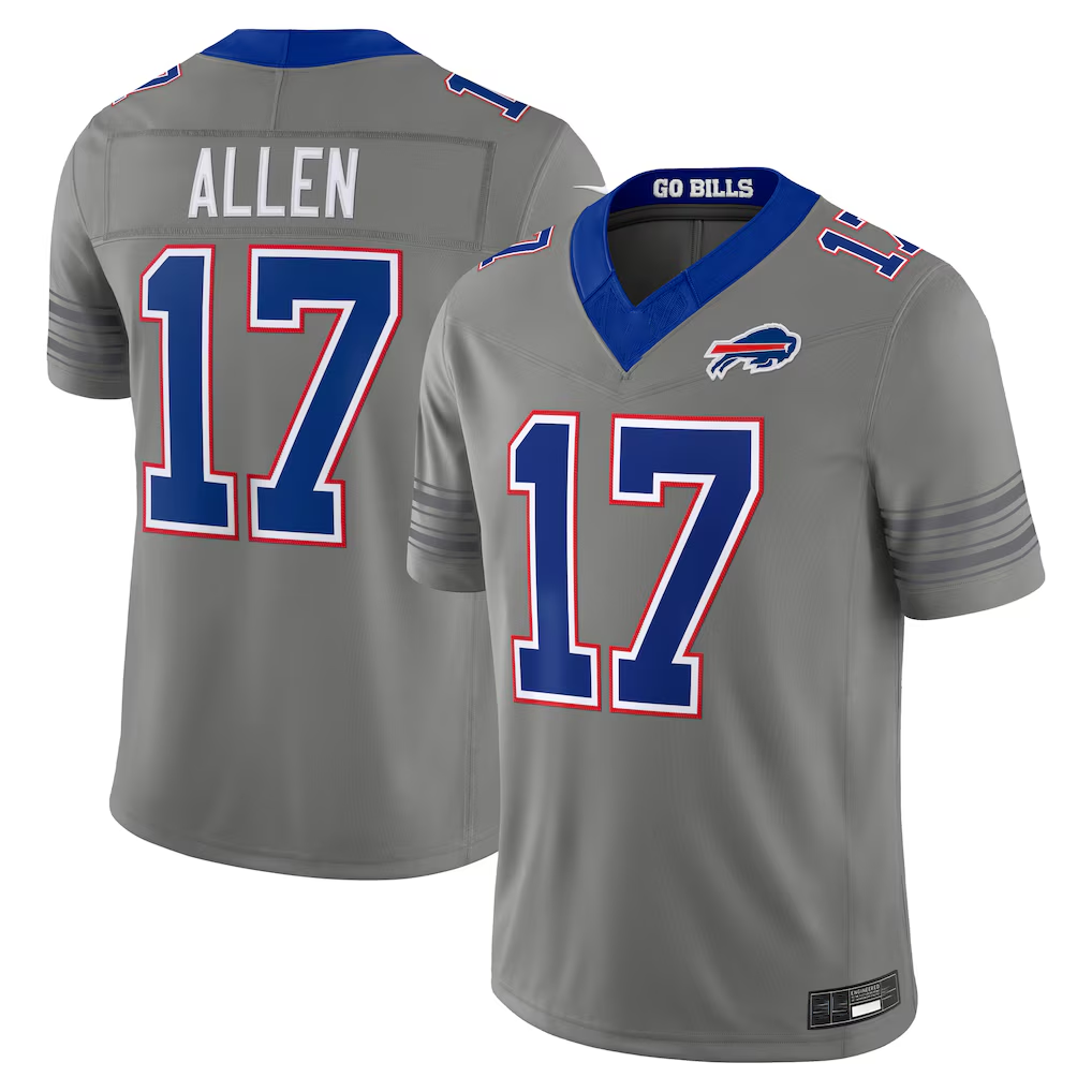 My Store B.Bills #17 Josh Allen Gray Nickel City Vapor F.U.S.E. Limited Stitched Jerseys
