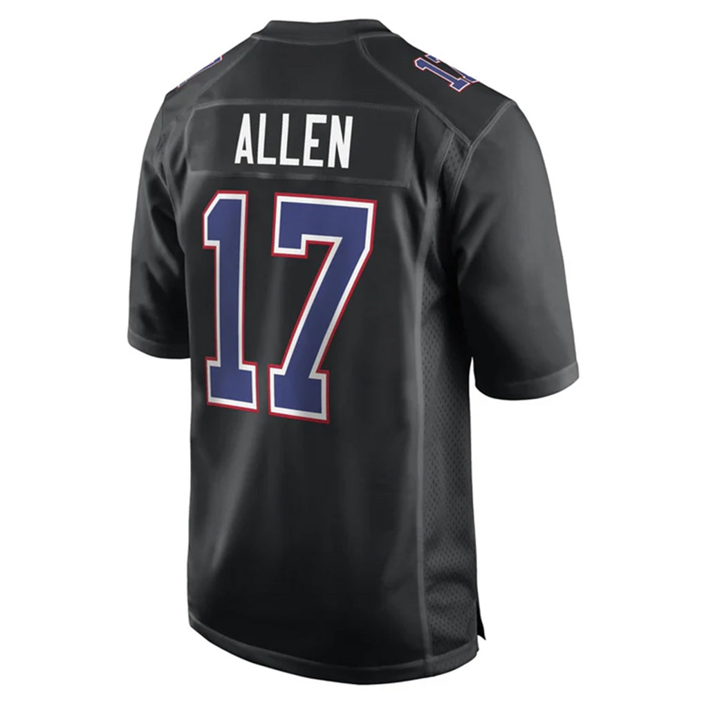 My Store B.Bills #17 Josh Allen Player Black Carbon Fashion Replica Game Stitched Jerseys