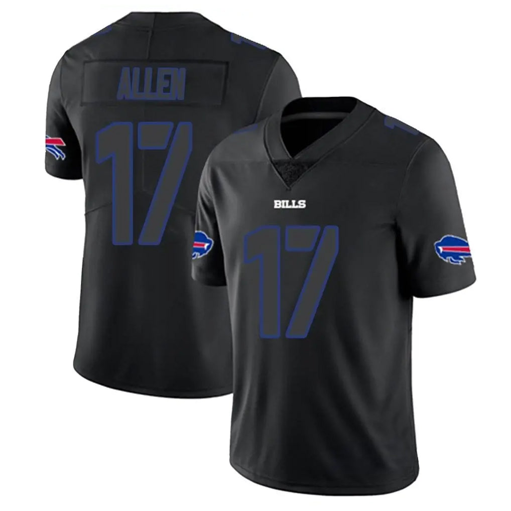 My Store B.Bills #17 Josh Allen Player Black Impact Limited Home Game Stitched Jerseys