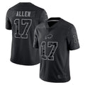 My Store B.Bills #17 Josh Allen Player Black RFLCTV Limited Stitched Jerseys