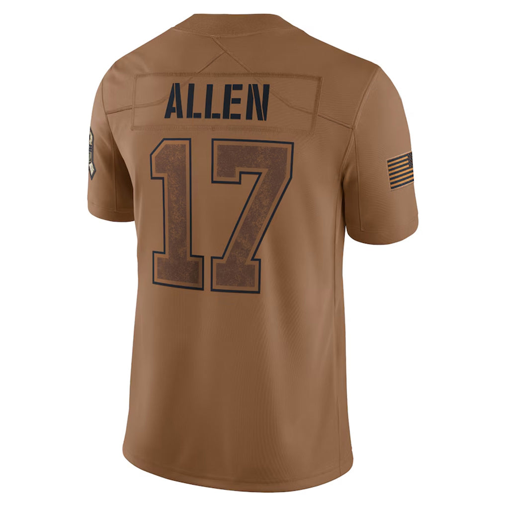 My Store B.Bills #17 Josh Allen Player Brown Salute To Service Limited Stitched Jerseys