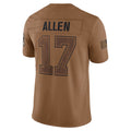 My Store B.Bills #17 Josh Allen Player Brown Salute To Service Limited Stitched Jerseys