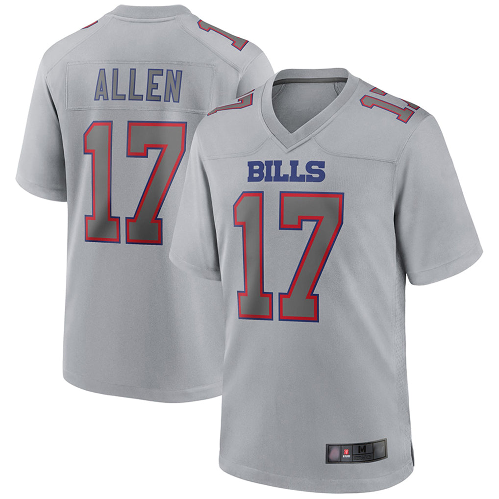 My Store B.Bills #17 Josh Allen Player Gray Fashion Home Game Stitched Jerseys
