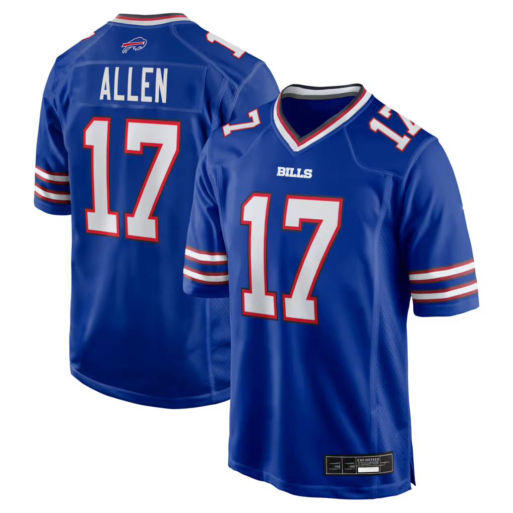 My Store B.Bills #17 Josh Allen Royal Team Game Player Stitched Jerseys