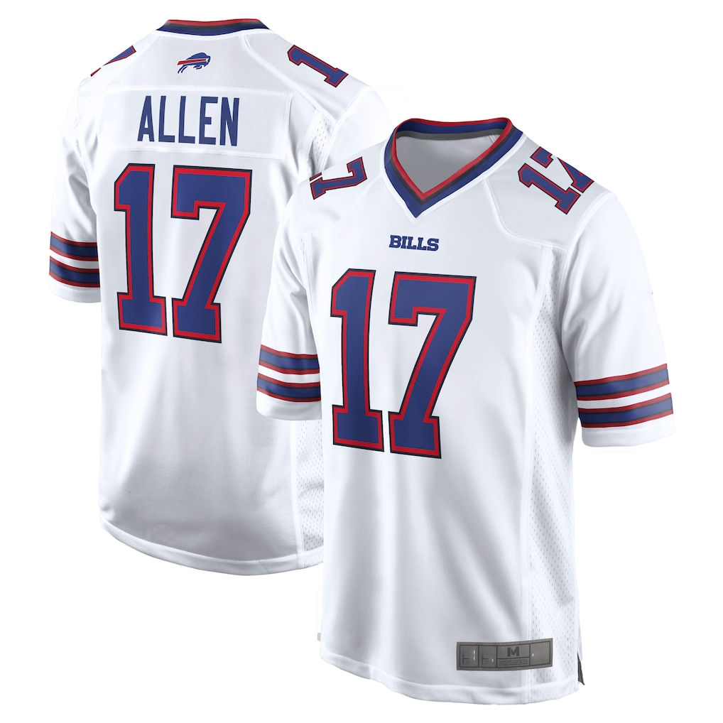 My Store B.Bills #17 Josh Allen White White Game Player Stitched Jerseys